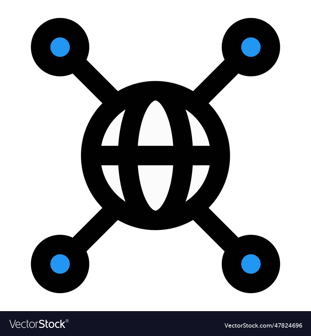 Various networks interconnected on a global scale