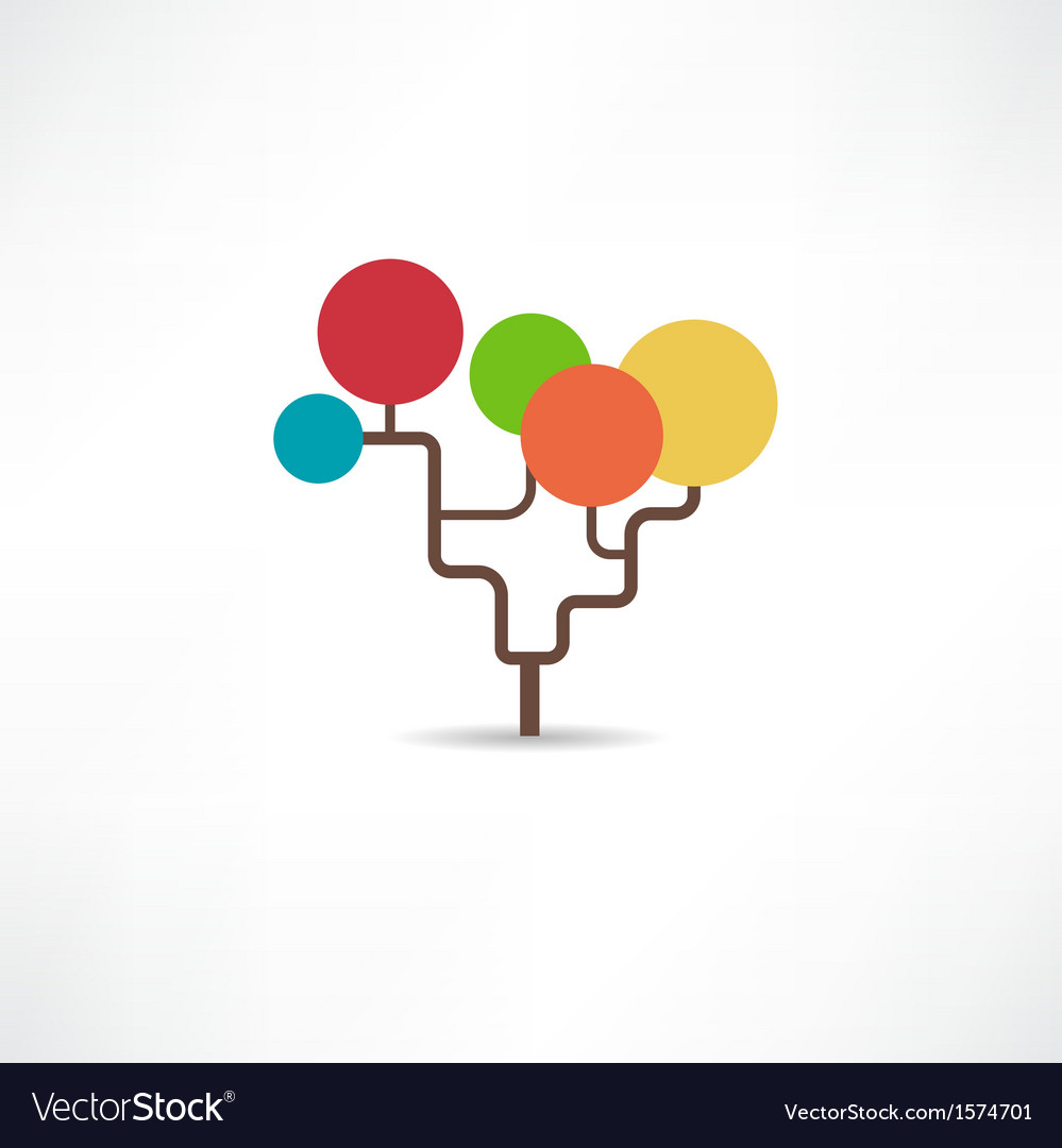 Abstract tree icon Royalty Free Vector Image - VectorStock