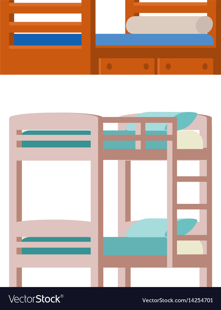 Bunk bed icon interior home rest collection Vector Image