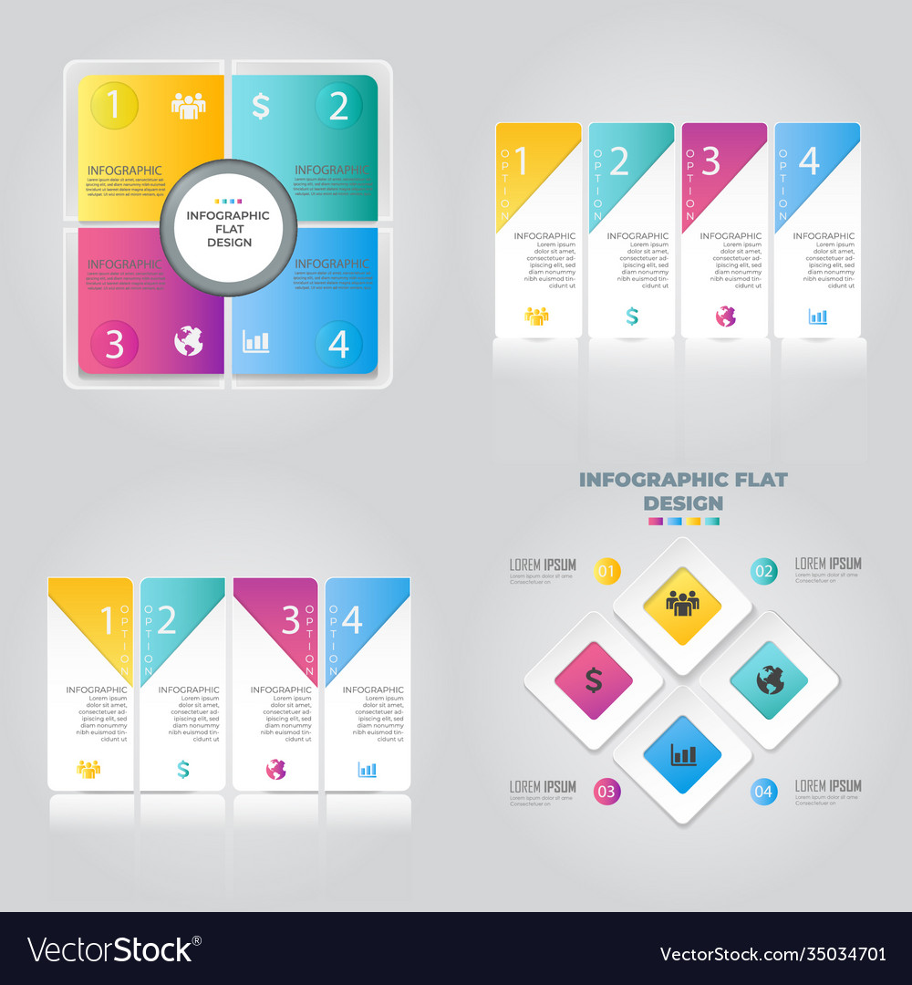 Business data visualization process chart Vector Image