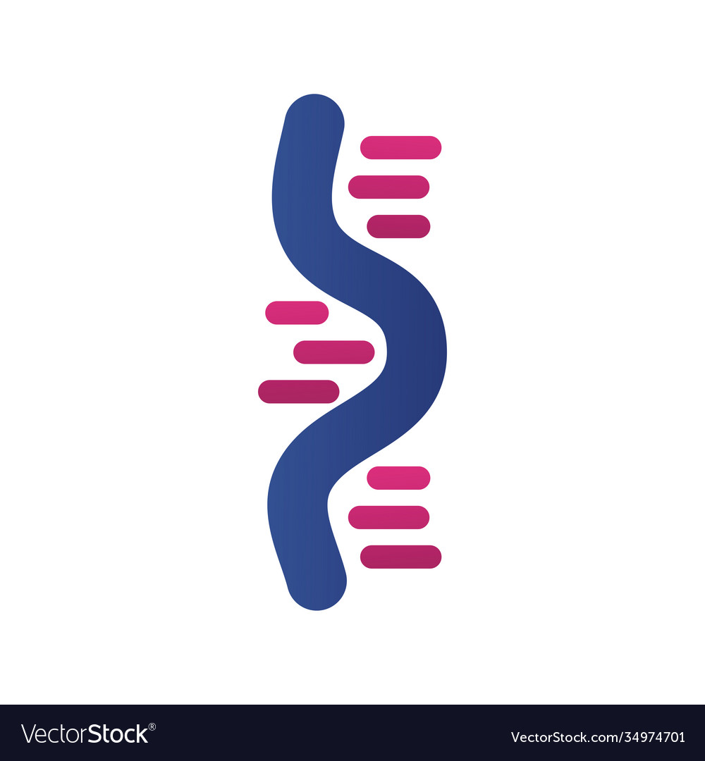 Dna molecule structure isolated icon