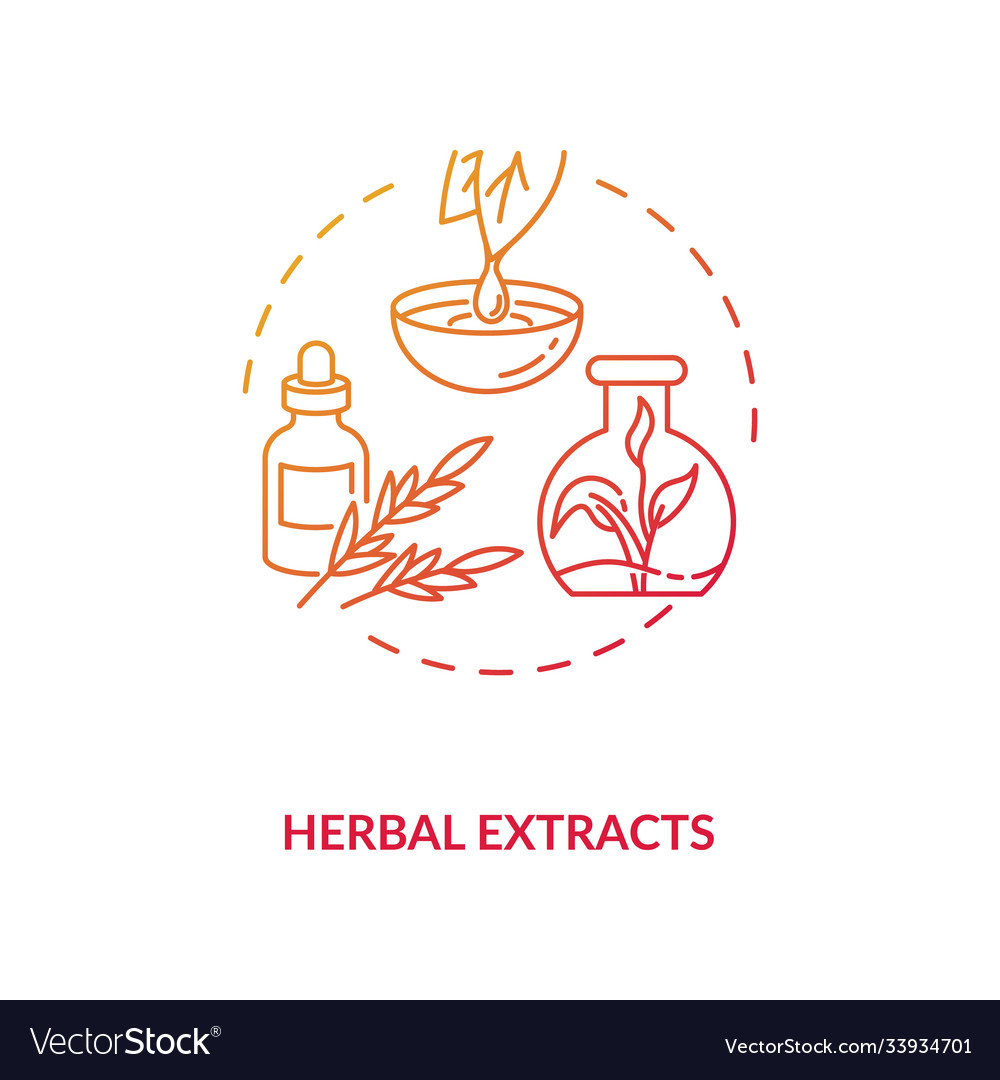 Herbal extracts concept icon