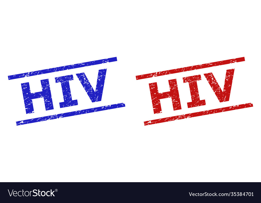 Hiv seals with unclean texture and parallel lines Vector Image