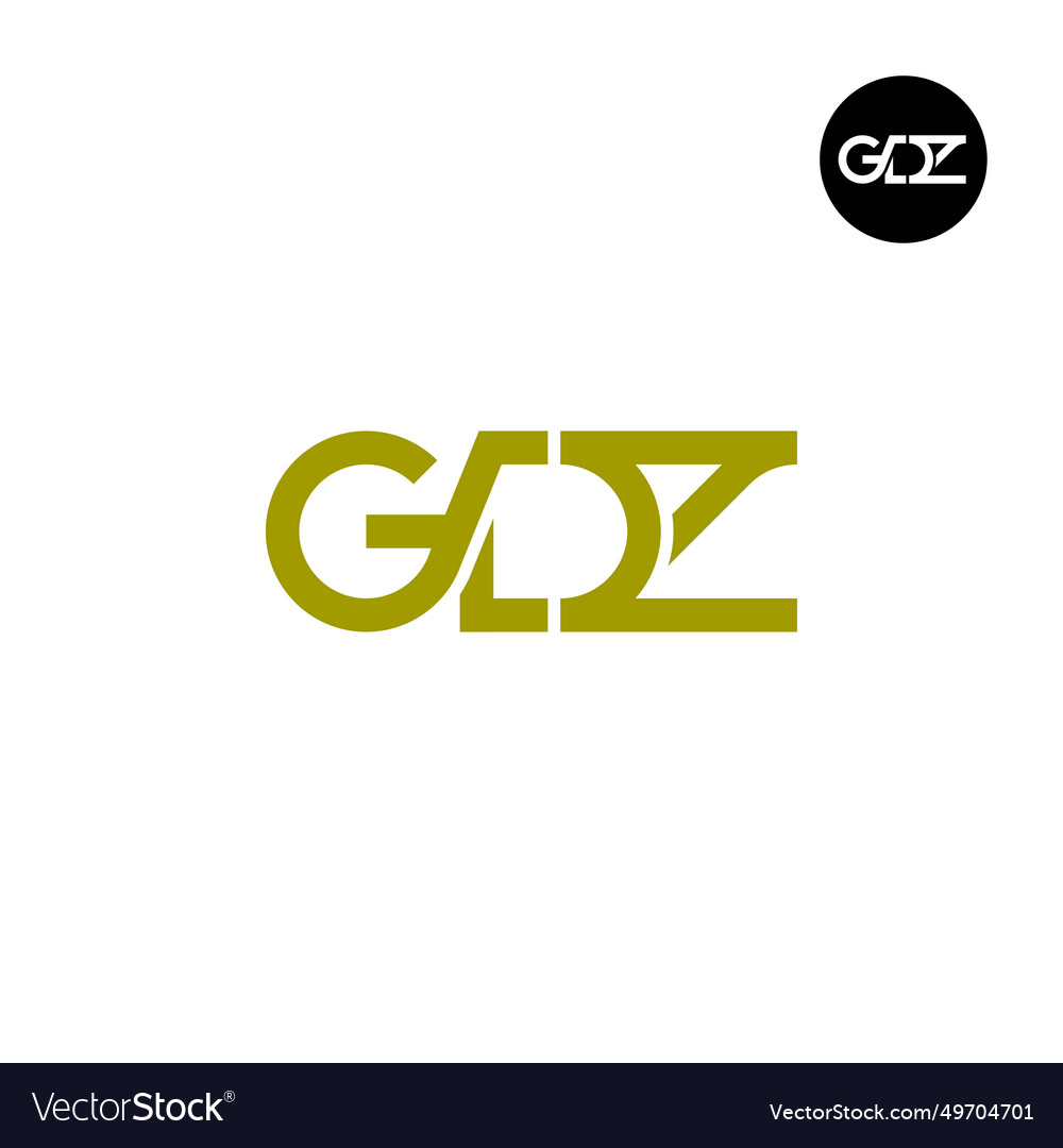 Letter gdz monogram logo design