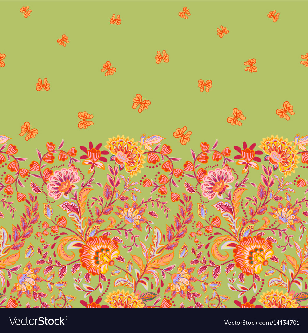 Seamless vertical pattern with decorative