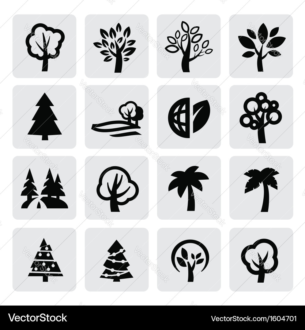 Trees icon Royalty Free Vector Image - VectorStock