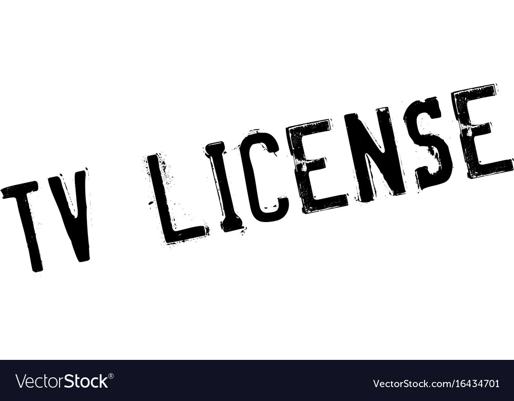 Tv license rubber stamp