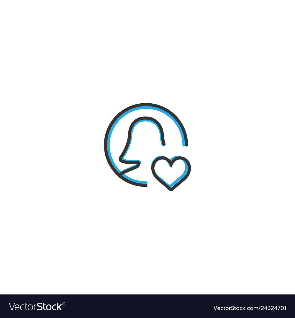 User icon design interaction line vector image User icon design interaction line