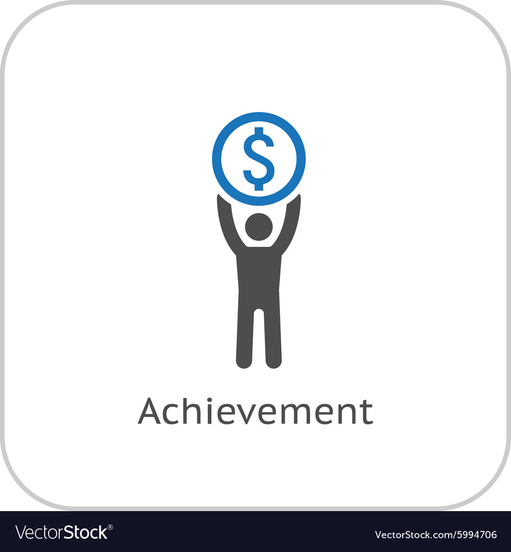 Achievement icon business concept flat design