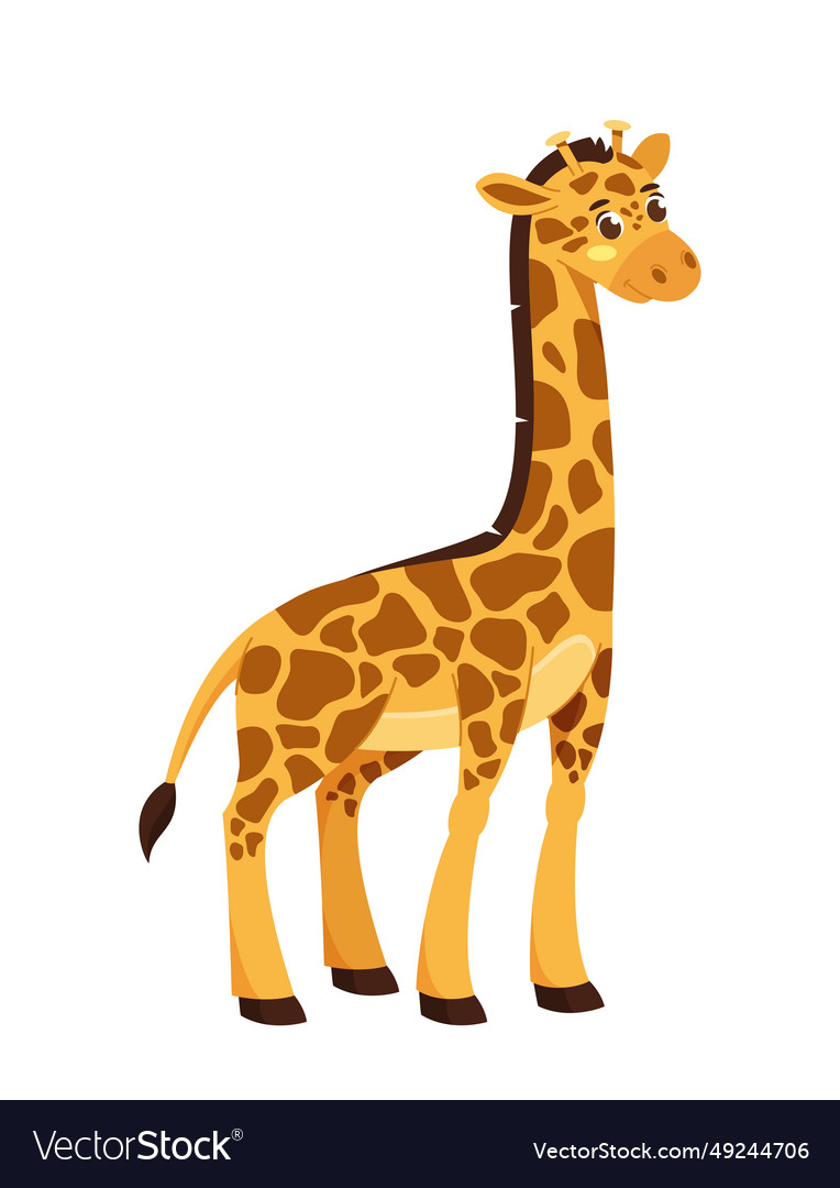 Cute giraffe character Royalty Free Vector Image