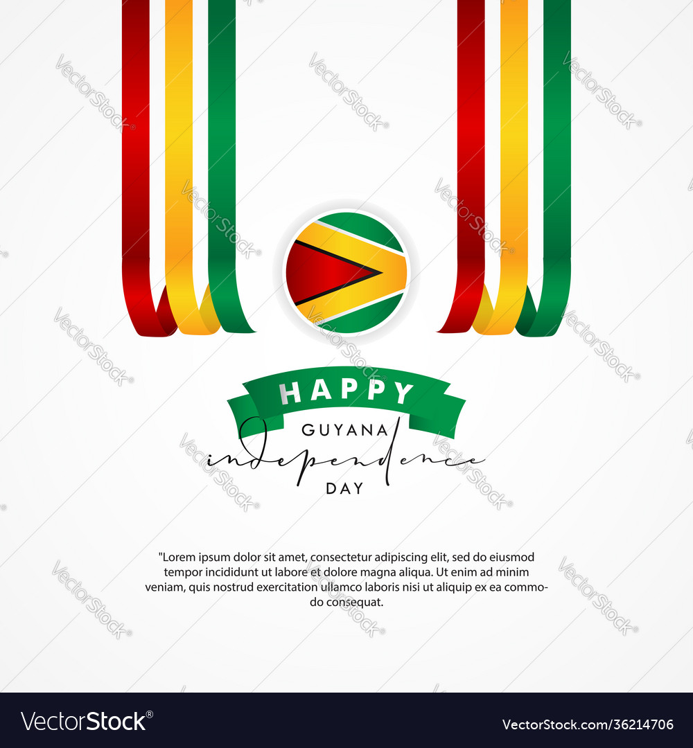 Guyana independence day design template background