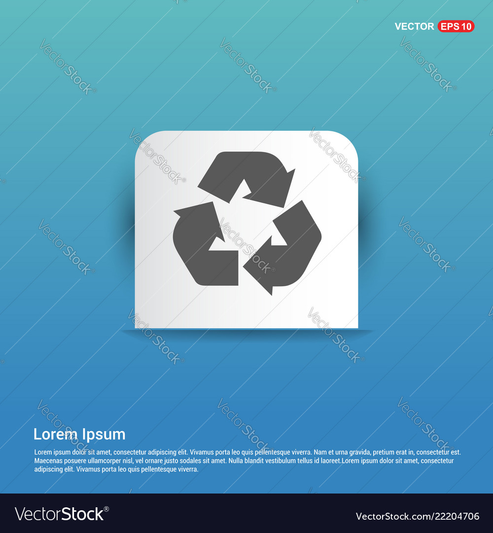 Recycle-Symbol - blaue Aufkleber-Taste