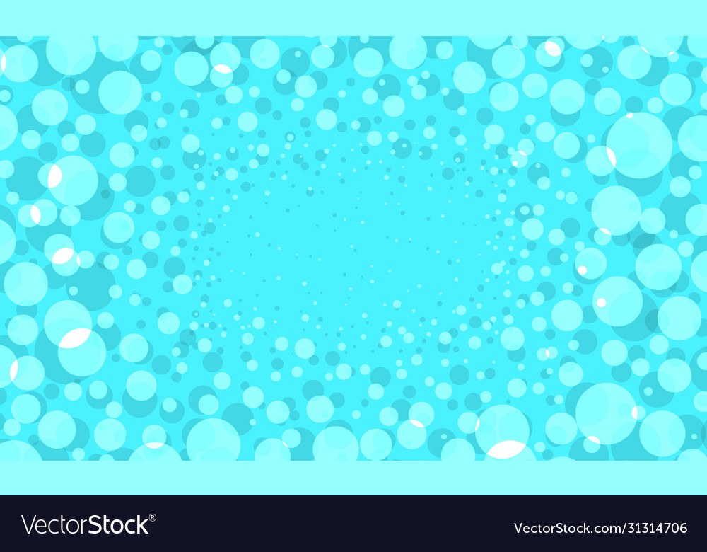 Turquoise circles bubbles background Royalty Free Vector
