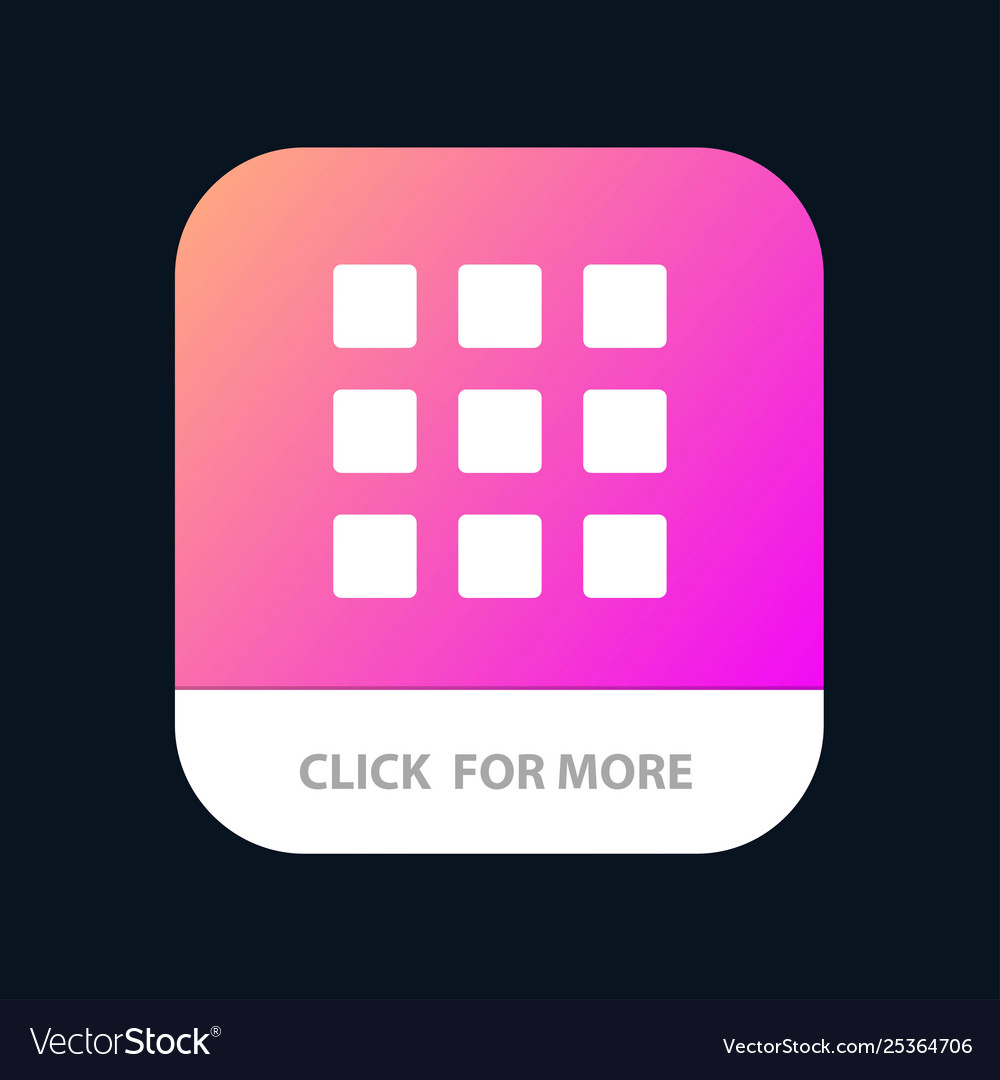 Web grid shape squares mobile app button android vector image Web grid shape squares mobile app button android