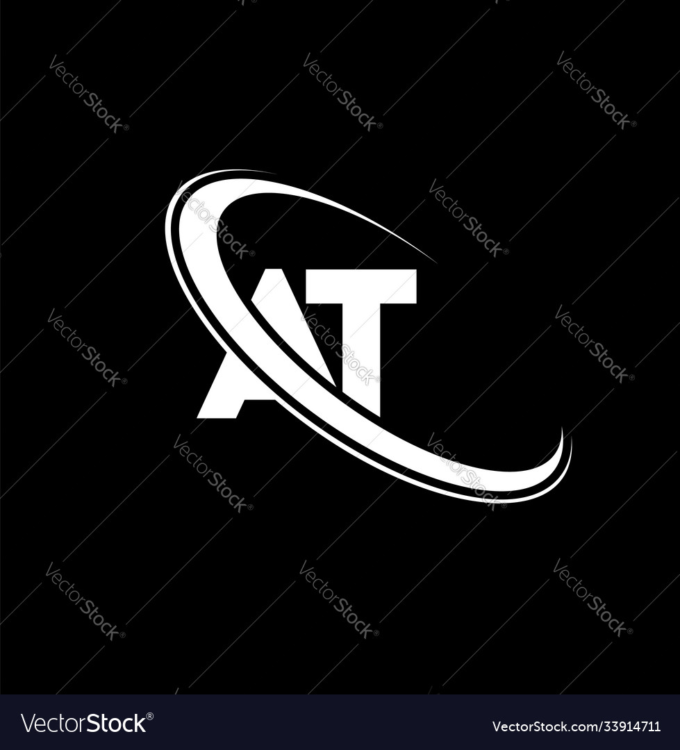 At logo a t design white letter ata Royalty Free Vector