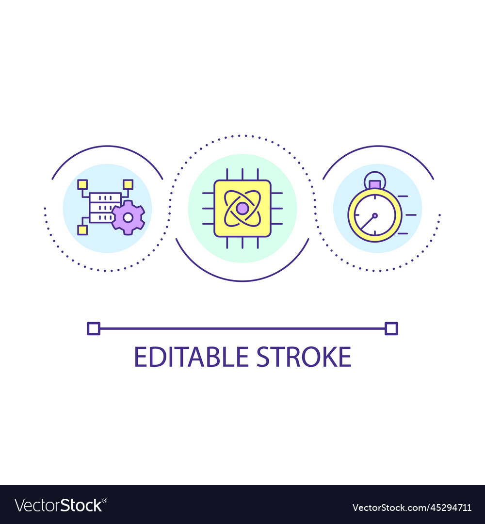 Emergency data analysis loop concept icon vector image Emergency data analysis loop concept icon