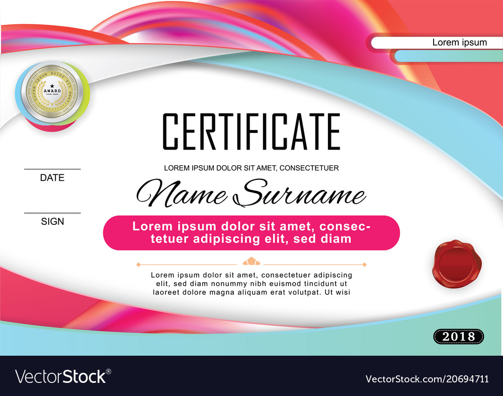 official certificate of appreciation award vector image
