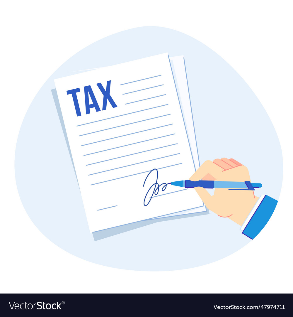 Tax form signing corporate taxes report