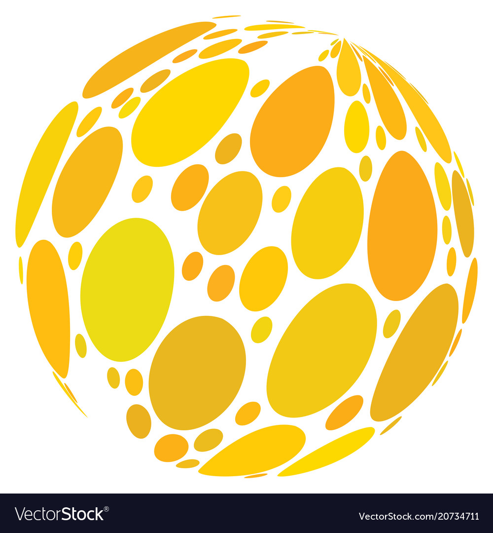 Yellow spot abstract sphere