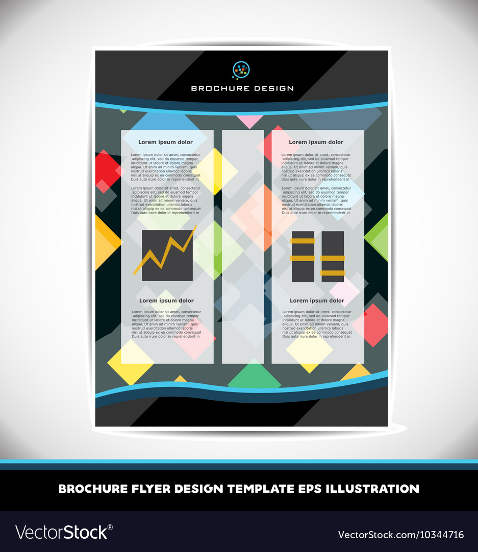 Abstract pattern brochure design layout template