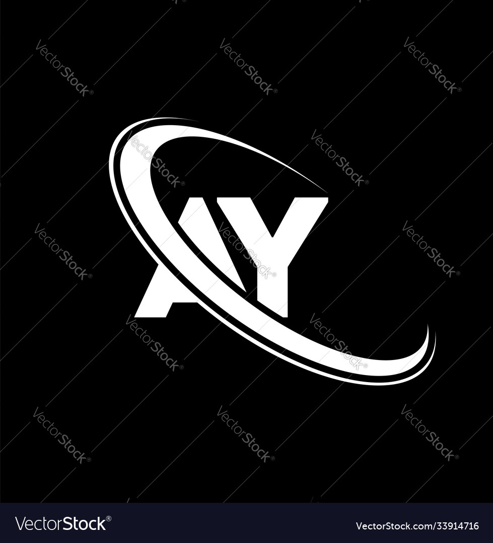 Ay logo a y design white letter aya