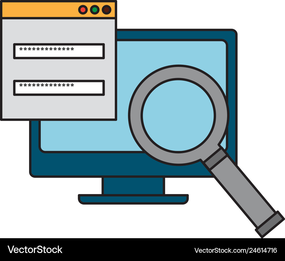 Cyber security data Royalty Free Vector Image - VectorStock