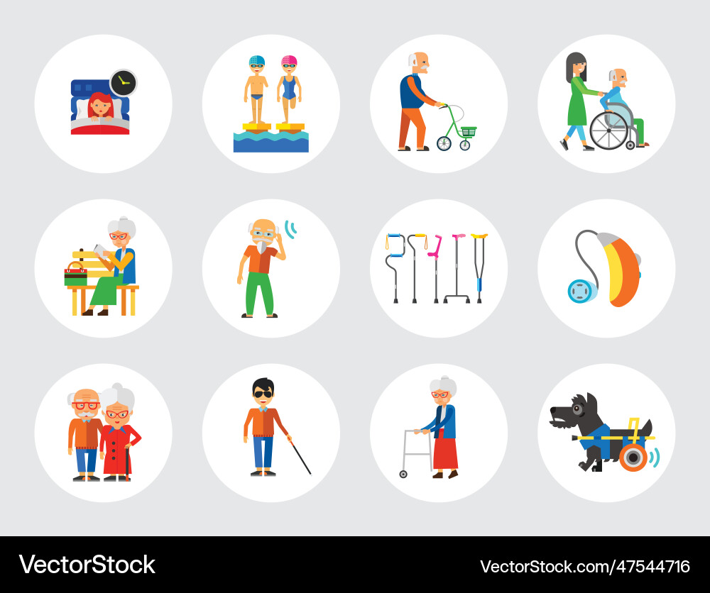 Disabled icon set Royalty Free Vector Image - VectorStock