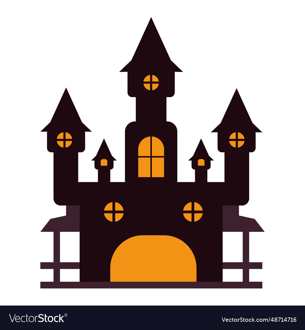 Halloween castle gothic Royalty Free Vector Image