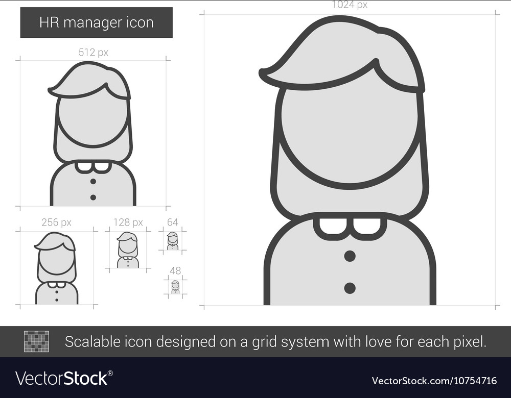 Hr manager line icon