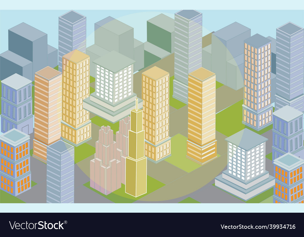 Isometric city view