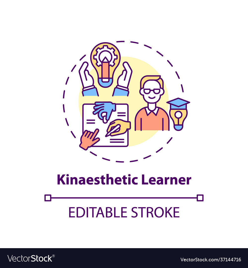 Kinaesthetic learner concept icon