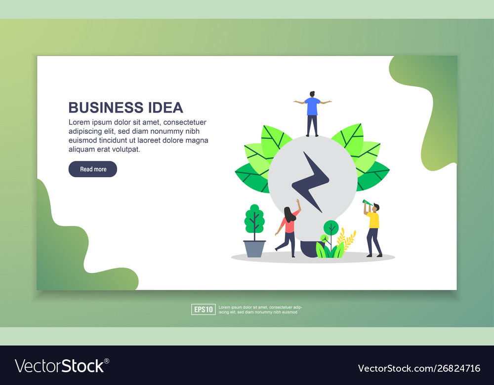 Landing page template business idea modern Vector Image
