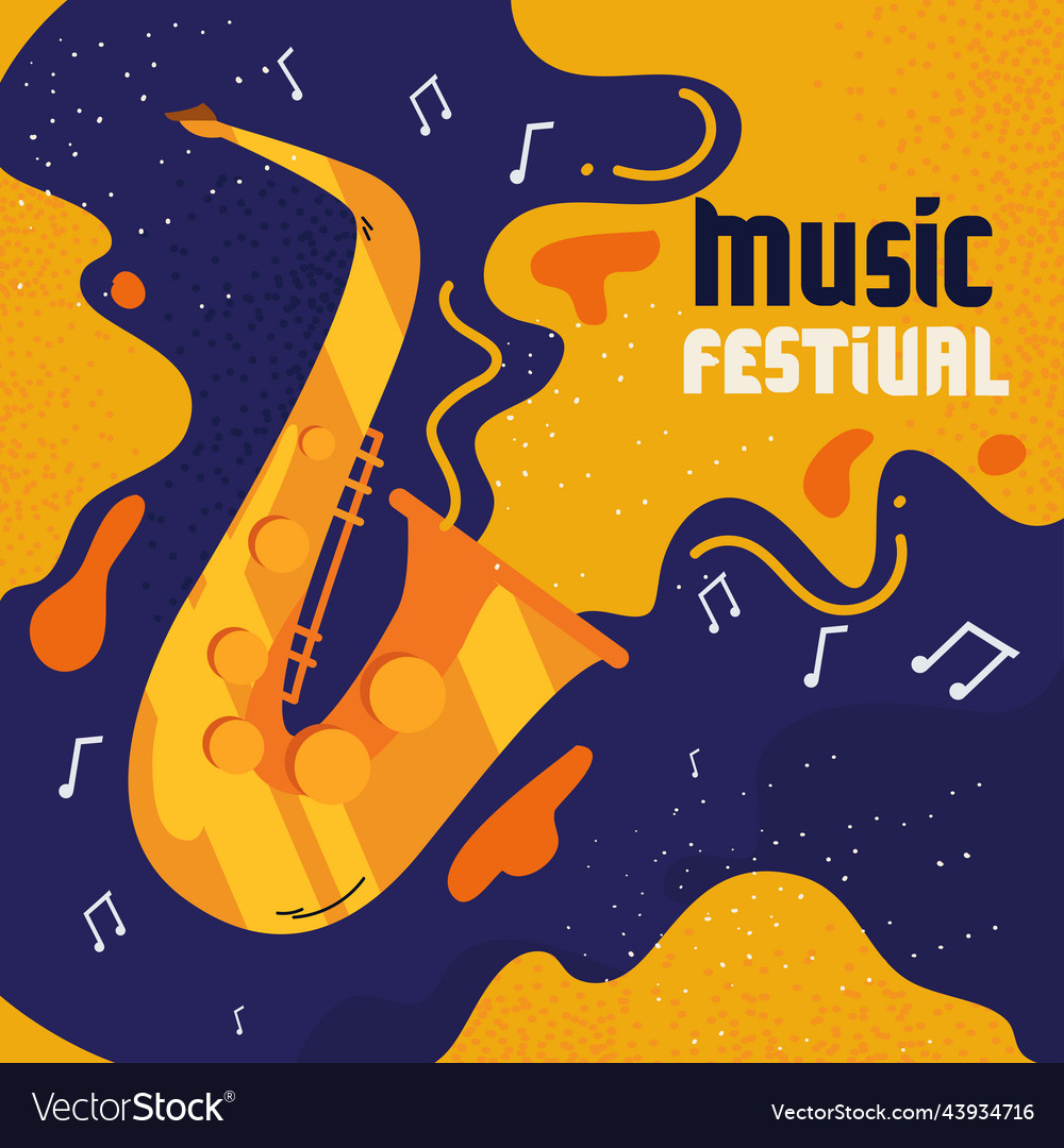 Music Festival Poster Royalty Free Vector Image