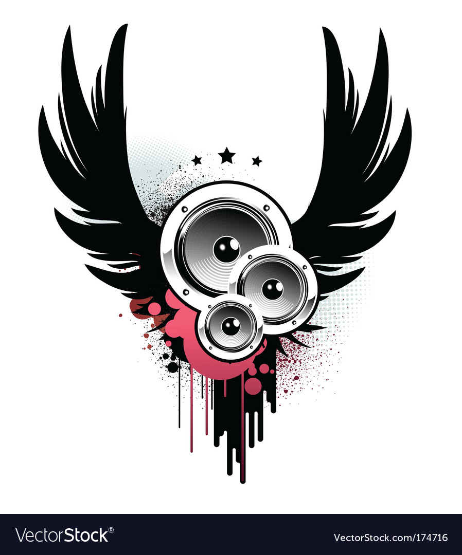 Music insignia Royalty Free Vector Image - VectorStock