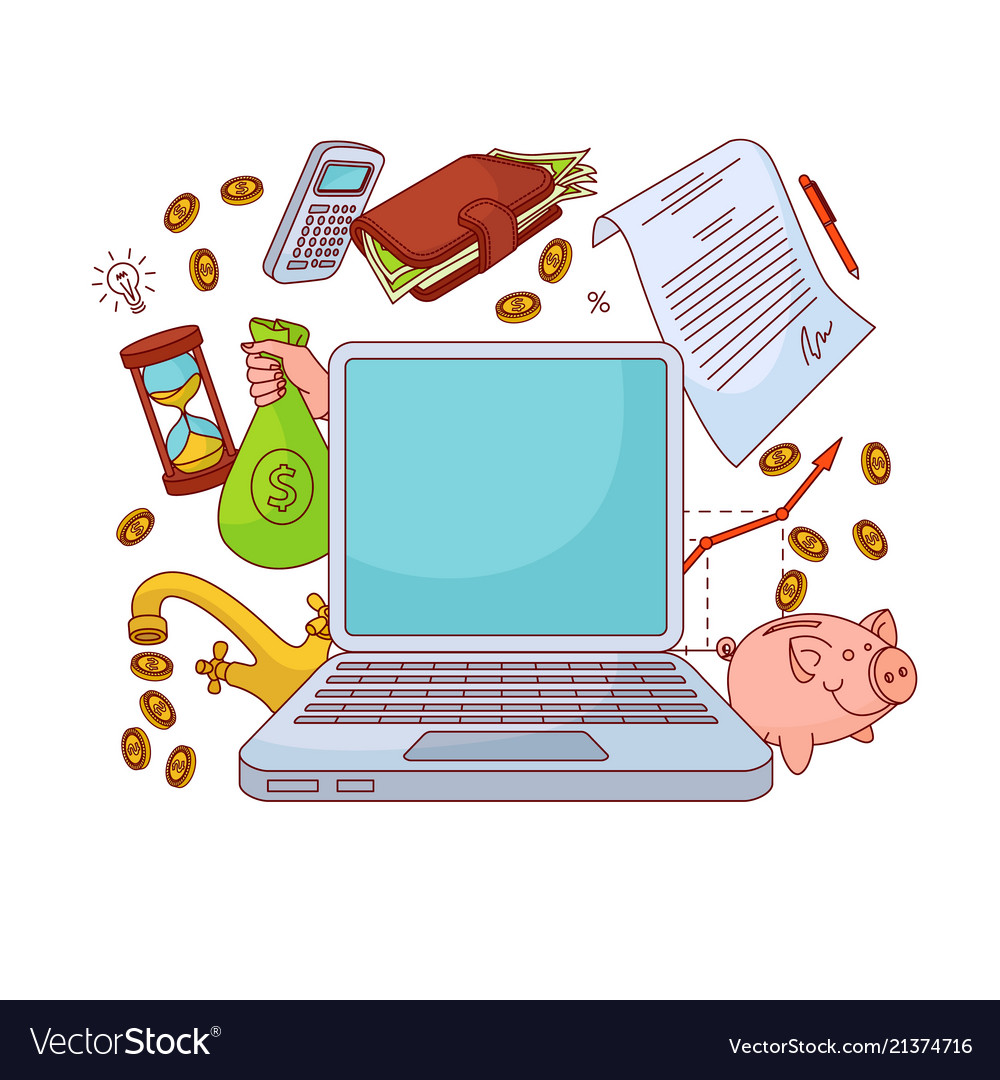 personal finance budget accounting concept vector image
