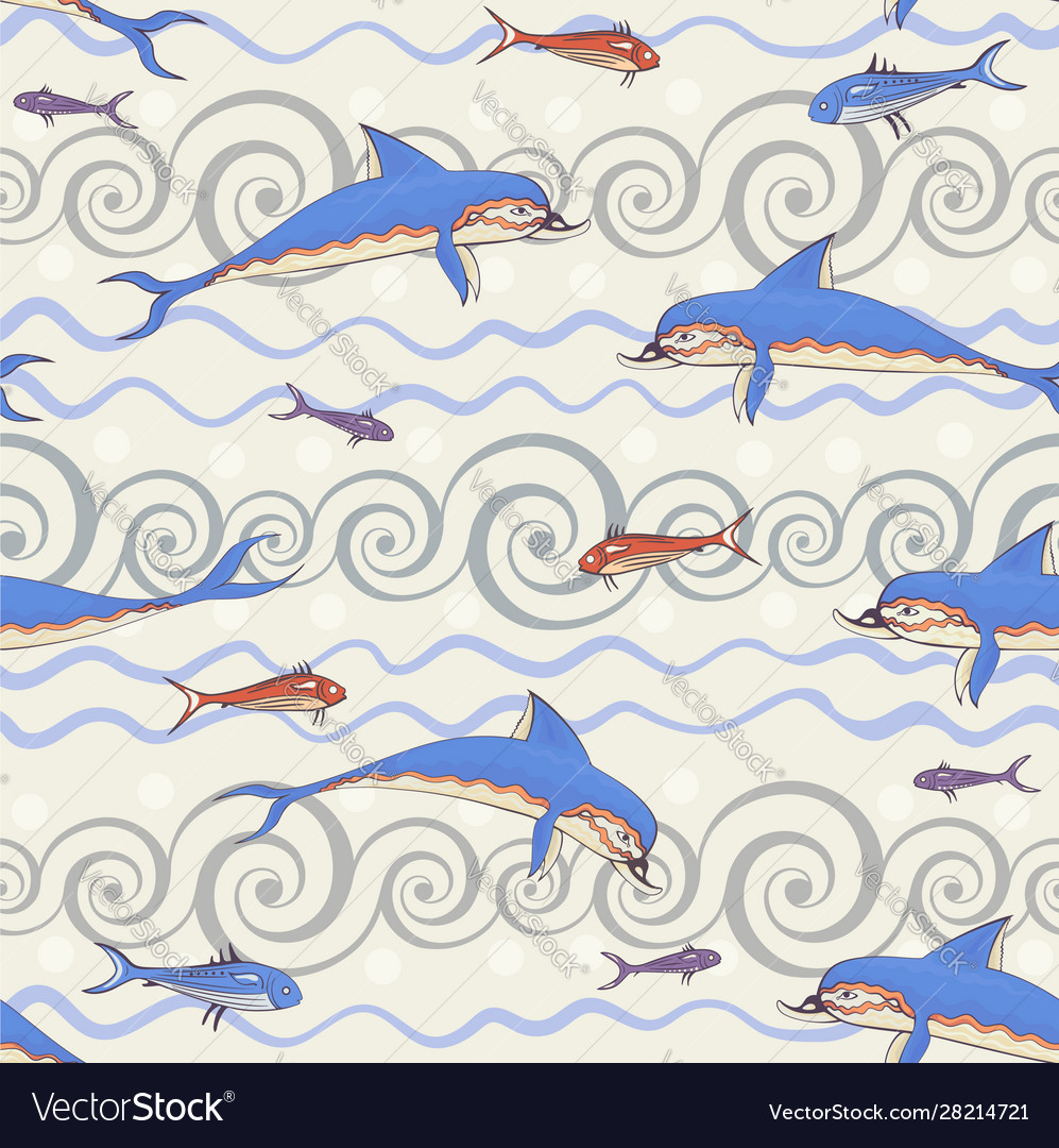 Background with minoan dolphincrete