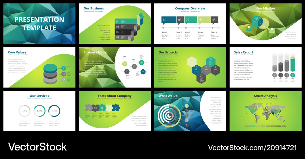 Business presentation templates Royalty Free Vector Image