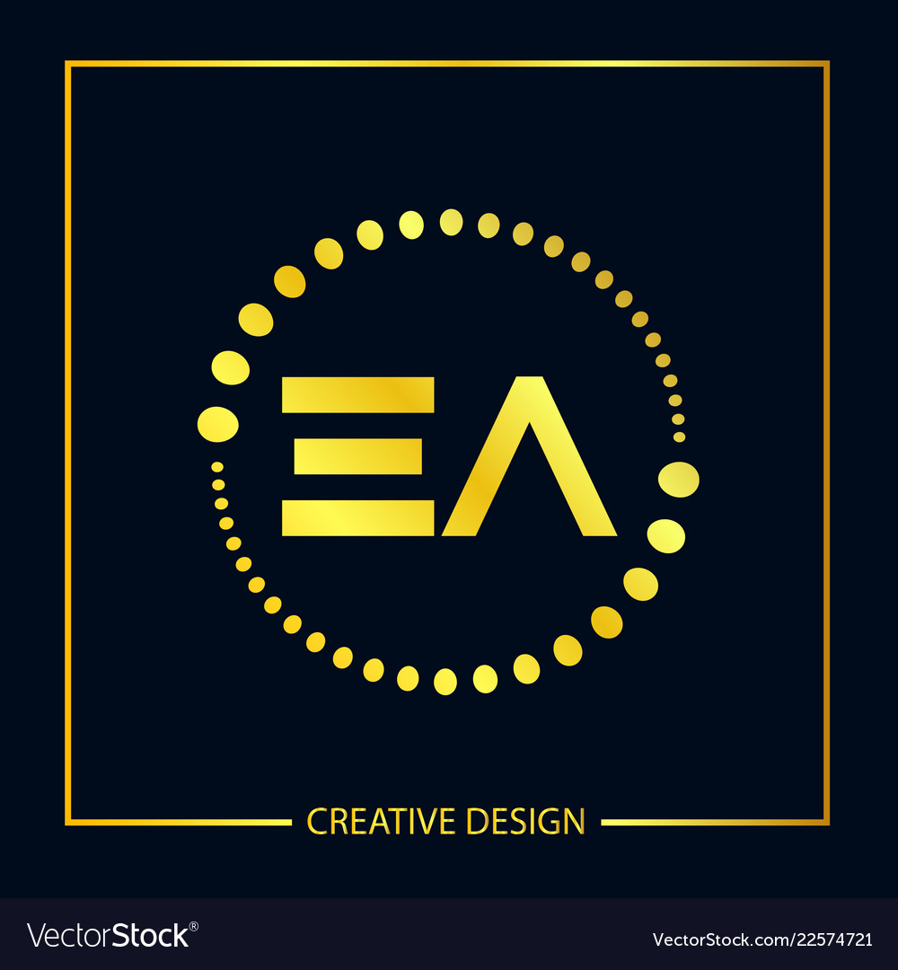 Initial ea letter logo template design