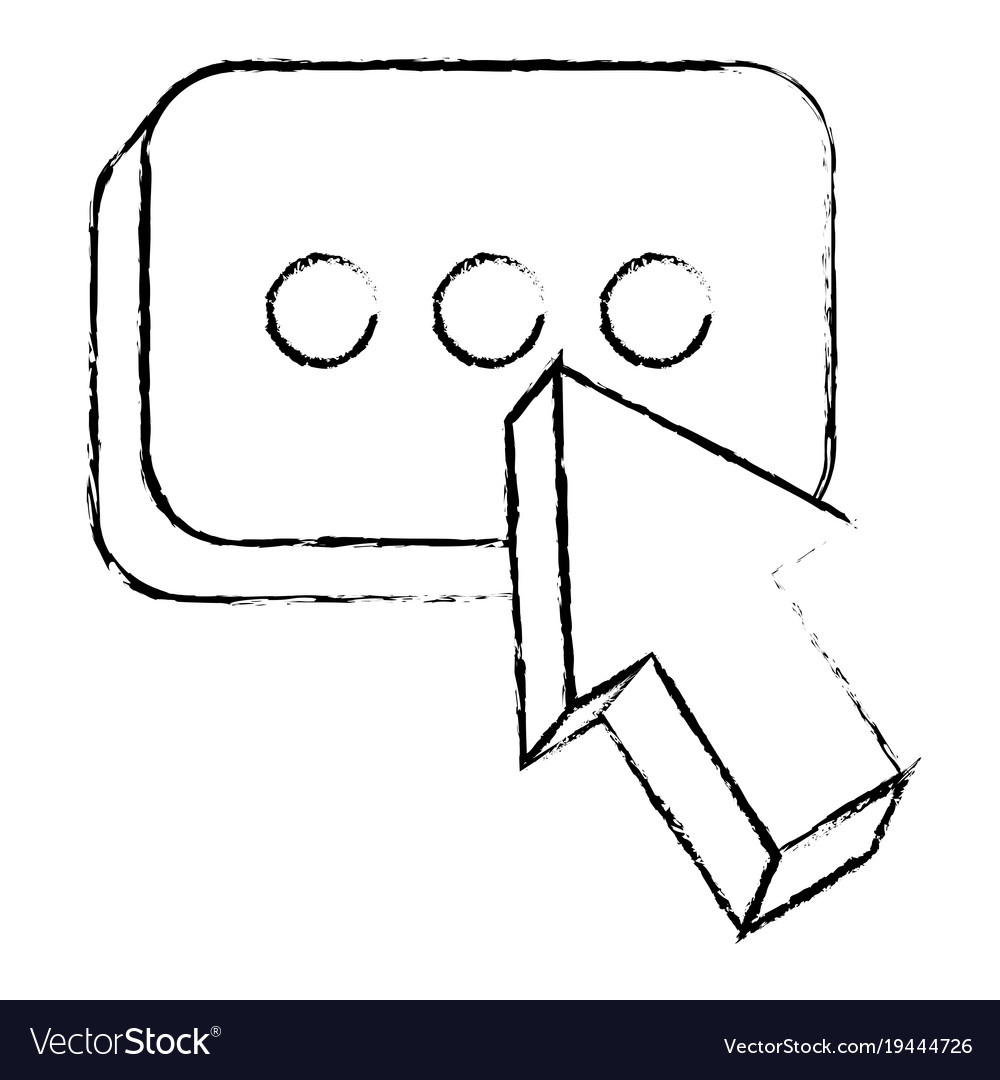Arrow cursor with message button icon