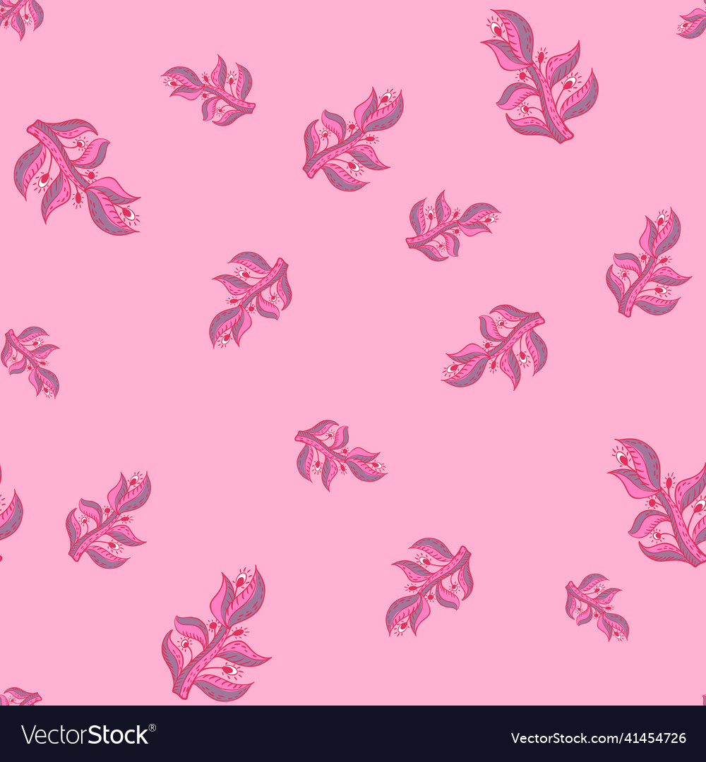 Folks flower seamless pattern ethnic floral motif