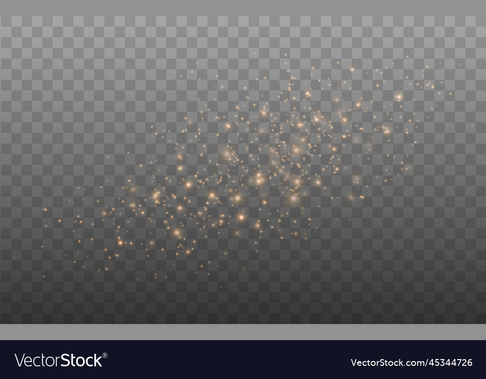 Gold light glitter particles Royalty Free Vector Image