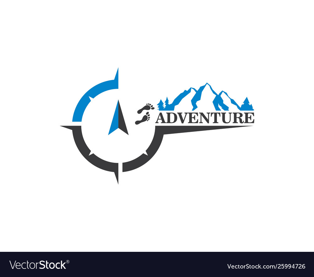 High mountain icon logo template Royalty Free Vector Image