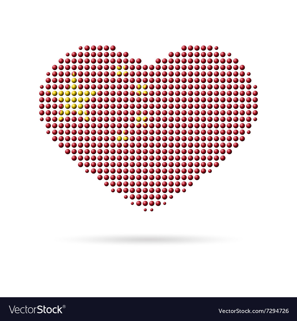 I love china creative heart flag