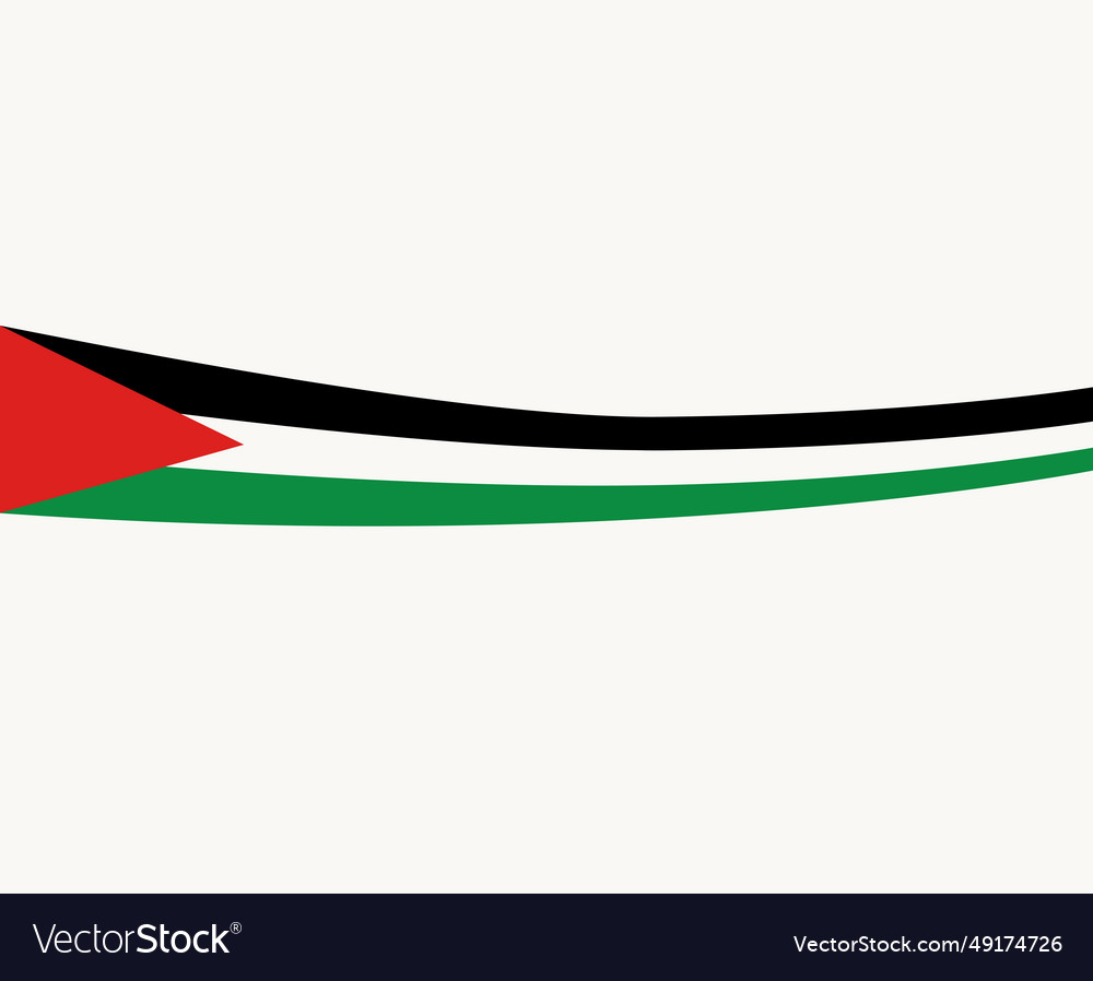 Palestine ribbon flag emblem middle east country