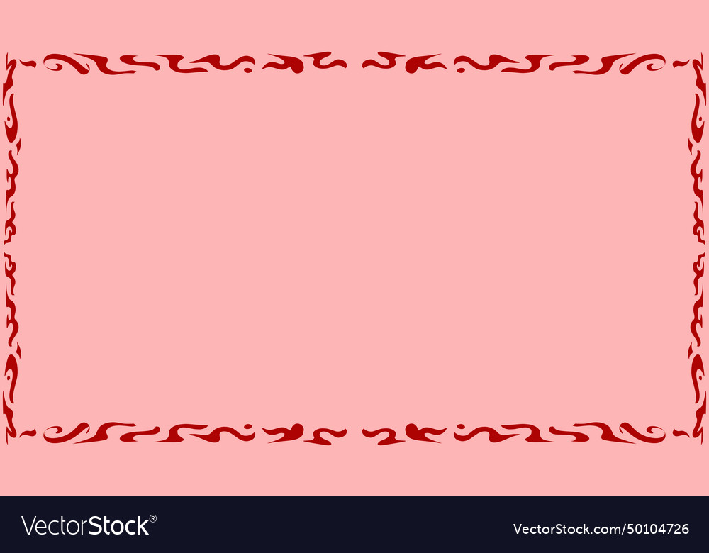 Red abstract background frame border texture vector image Red abstract background frame border texture