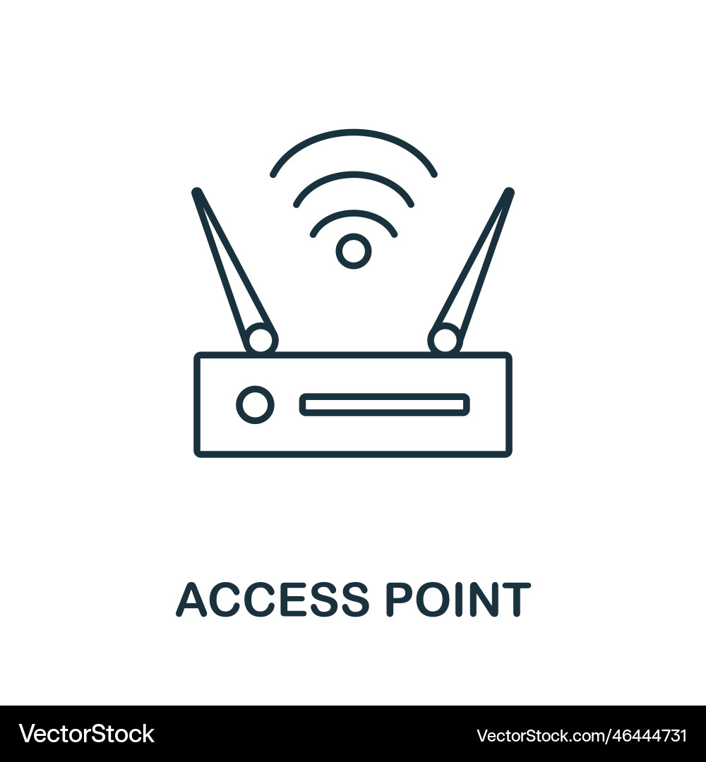 Access point line icon element sign from Vector Image