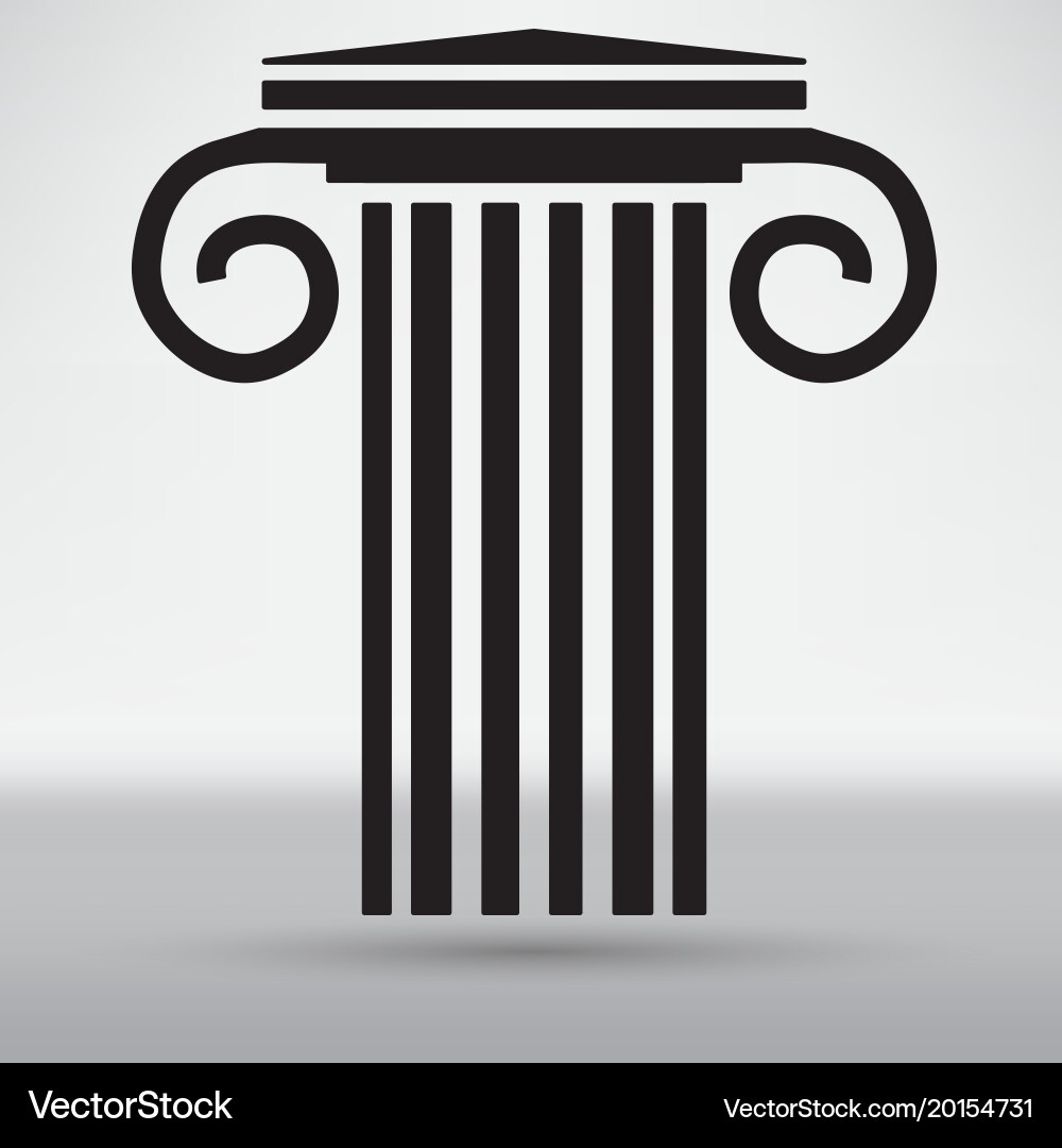 Antique column icon Royalty Free Vector Image - VectorStock