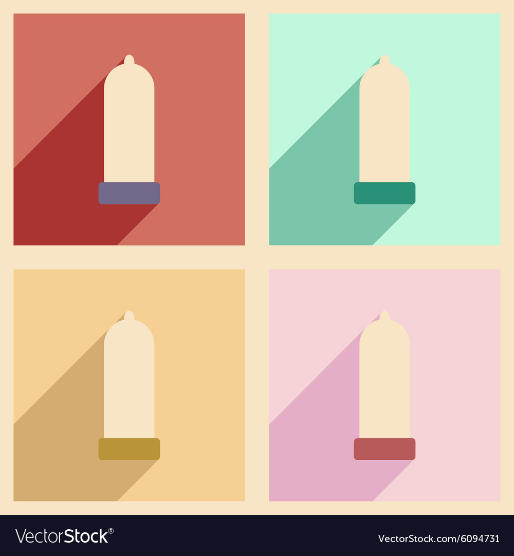 Flat with shadow concept and mobile application