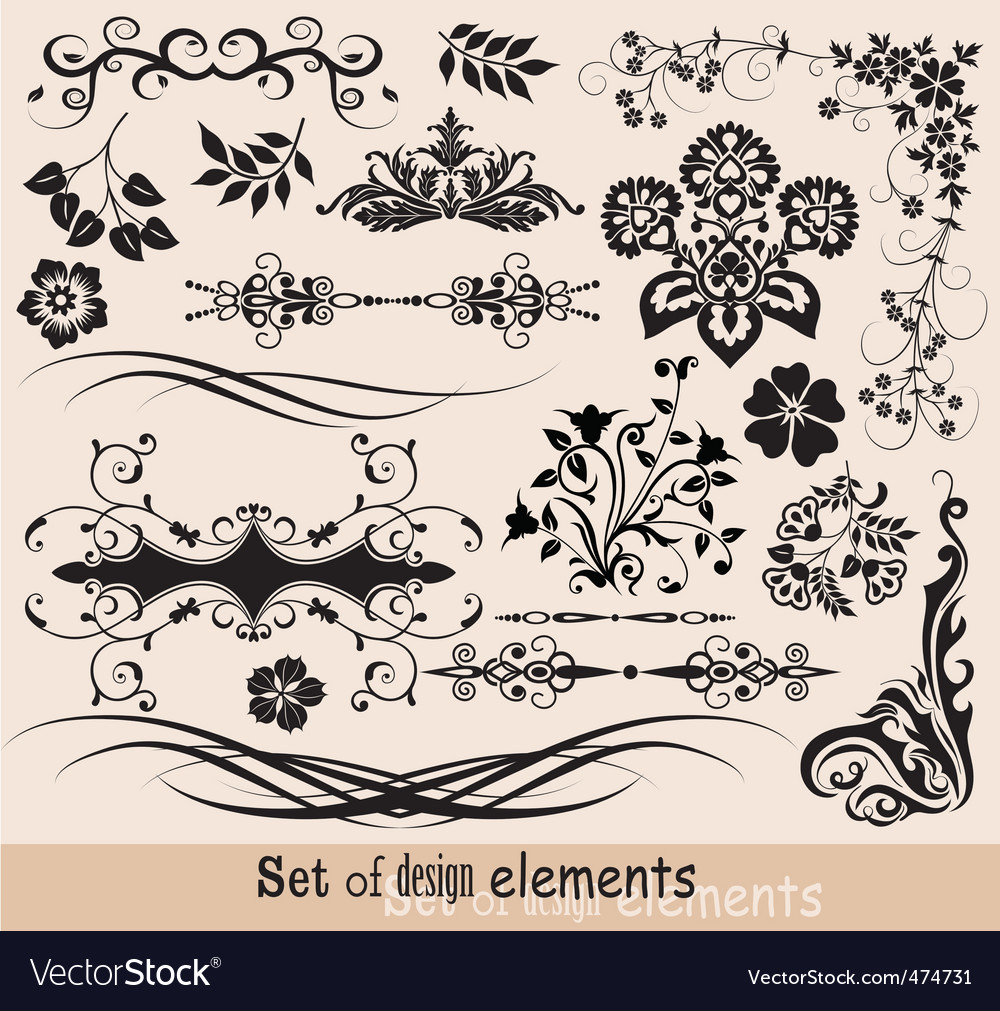 Floral design elements