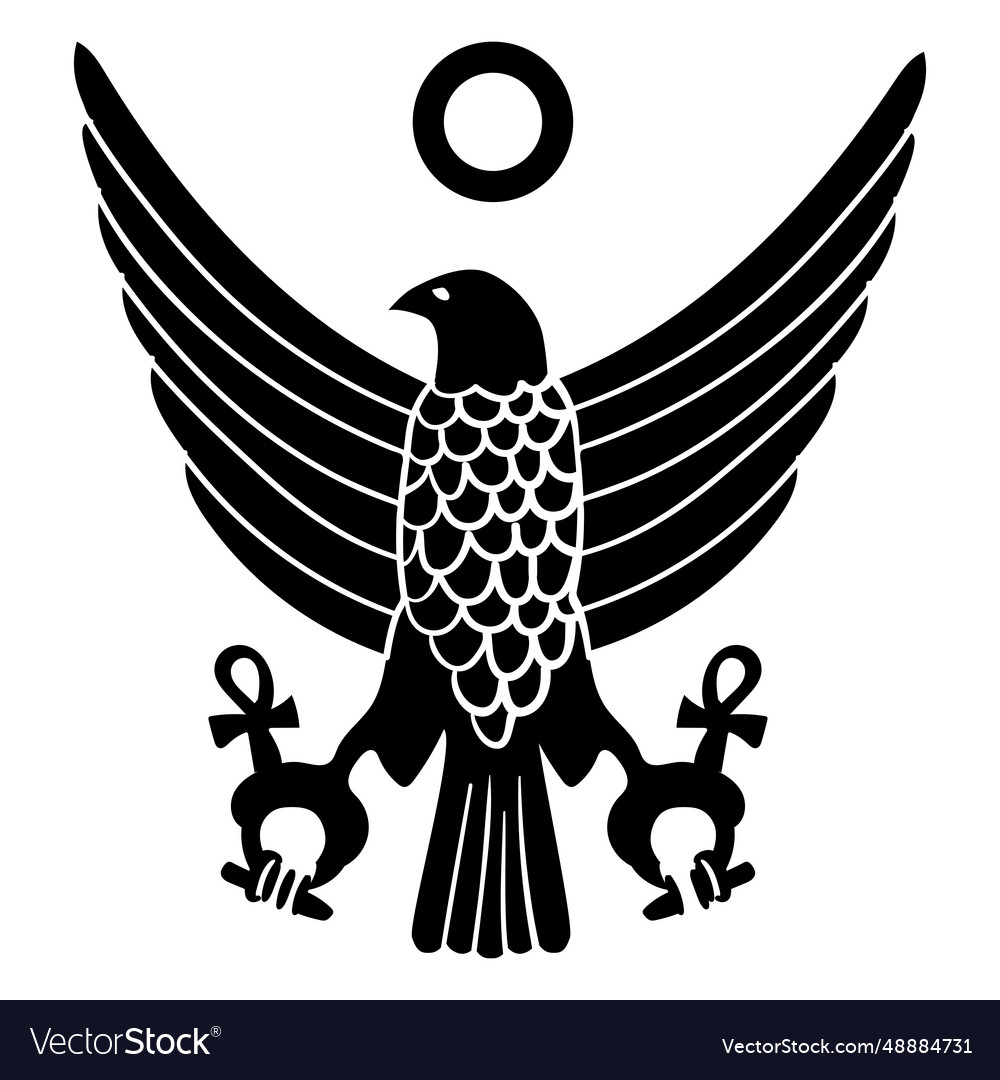 Horus falcon god flat icon Royalty Free Vector Image